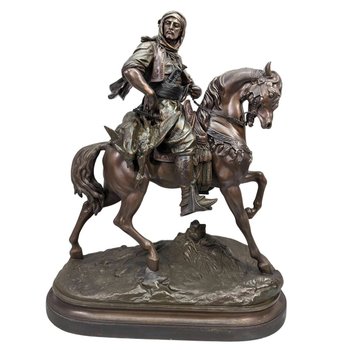 Cavaliere orientalista della fine del XIX secolo in regola firmato Barye Fils e Guillemin