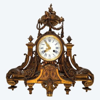 Louis XVI Style Gilt Bronze Mantel Clock