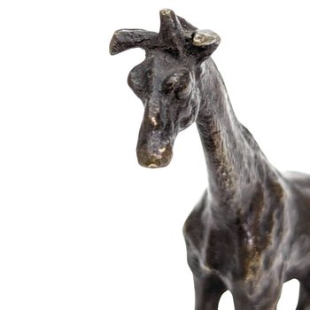 Bronzo animale in miniatura La giraffa Diciannovesima volta