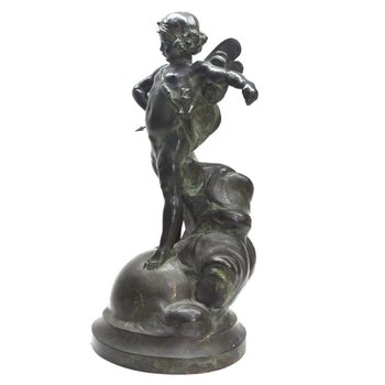 Amor, Bronze, grüne Patina, spätes neunzehntes Mal