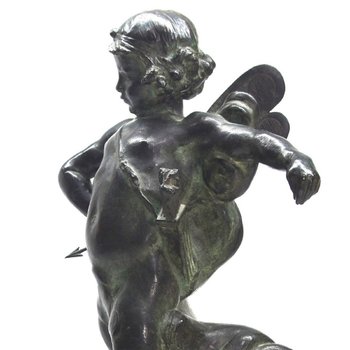 Amor, Bronze, grüne Patina, spätes neunzehntes Mal