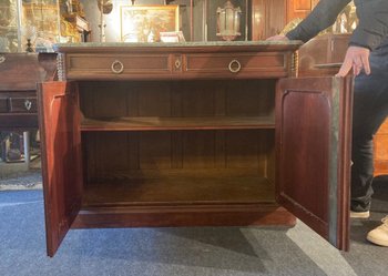 Buffet deux-portes - Acajou Et Marbre Vert - Fin XIXe S