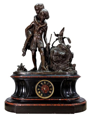 Nineteenth Bronze Trim Paul And Virginia By Charles Cumberworth
