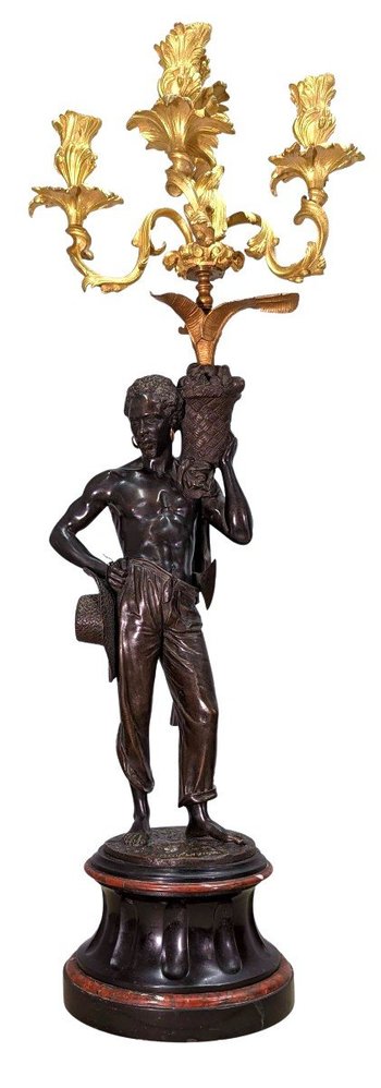 Nineteenth Bronze Trim Paul And Virginia By Charles Cumberworth