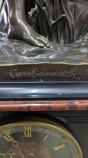 Nineteenth Bronze Trim Paul And Virginia By Charles Cumberworth
