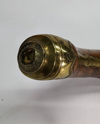 Pistola a pietra focaia da corsaro svedese del XVIII secolo