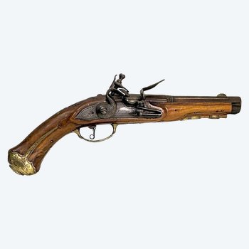 Pistola a pietra focaia da corsaro svedese del XVIII secolo