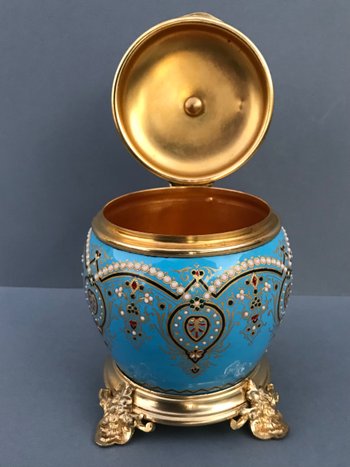 Coffret en émail et bronze doré ép. Napoléon III