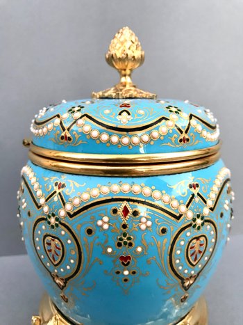 Coffret en émail et bronze doré ép. Napoléon III