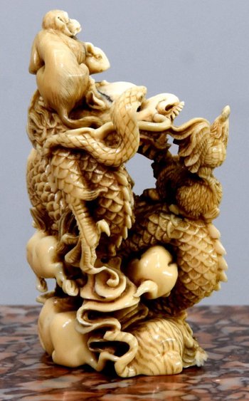 Japanese Okimono Group Of Animals XIXth Century