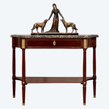 Console En Acajou d'Epoque Louis XVI Vers 1770