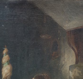Benjamin VAUTIER (Attribué à) - La fileuse