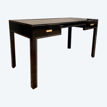 Pierre Vandel, Bureau Laqué Noir, Paris, Vers 1970