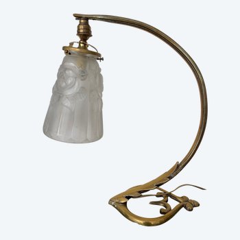 Jugendstil-Schreibtischlampe "Herz".