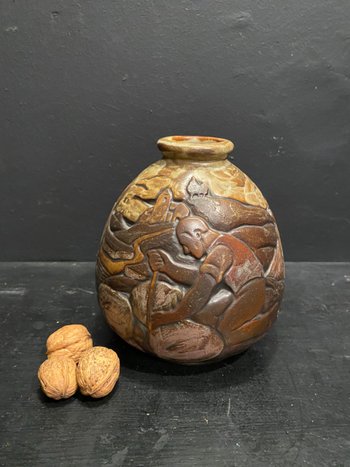 Vase en grès émaillé signé Mougin