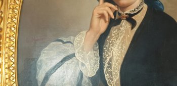 Öl auf Leinwand Porträt einer XIX. Frau signiert C. Mussini 1858
