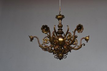 Exceptionnel Lustre Hollandais En Bronze