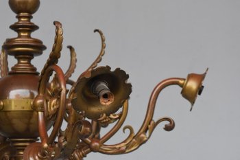 Exceptionnel Lustre Hollandais En Bronze