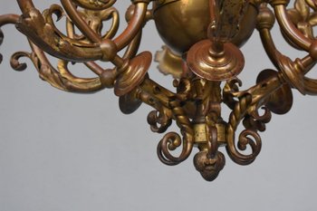 Exceptionnel Lustre Hollandais En Bronze