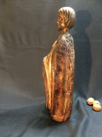 Heiliger Mann mit Buch, Statue aus dem 17. Jahrhundert