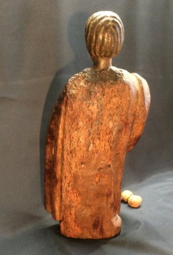Heiliger Mann mit Buch, Statue aus dem 17. Jahrhundert