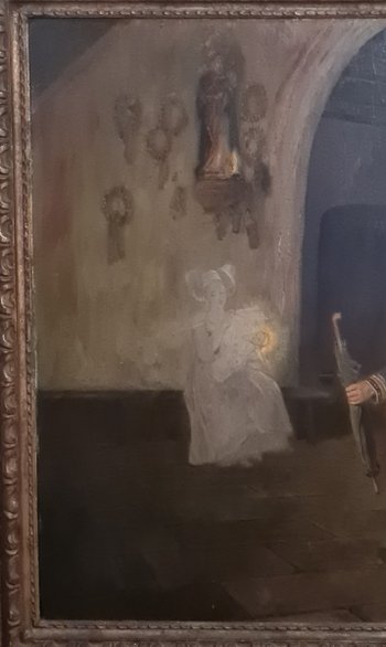 Oil On Canvas Representing A Married Couple Signed