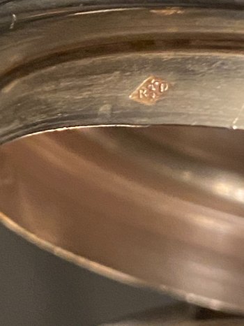 Sterling silver monogrammed teapot