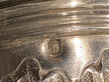 Sterling silver monogrammed teapot