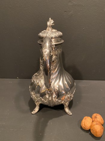 Sterling silver monogrammed teapot