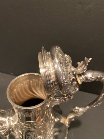 Sterling silver monogrammed teapot