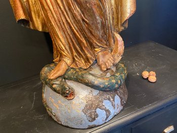 Virgin in wood from the 18th century, 99 cm high