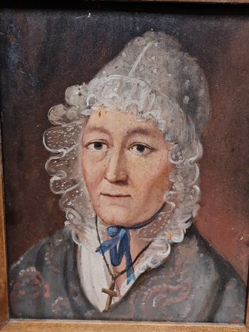 Pair Of Portrait Oil On Canvas
