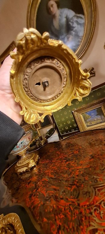 Sèvres-Porzellanuhr, vergoldete Bronzemontierung von Napoleon III
