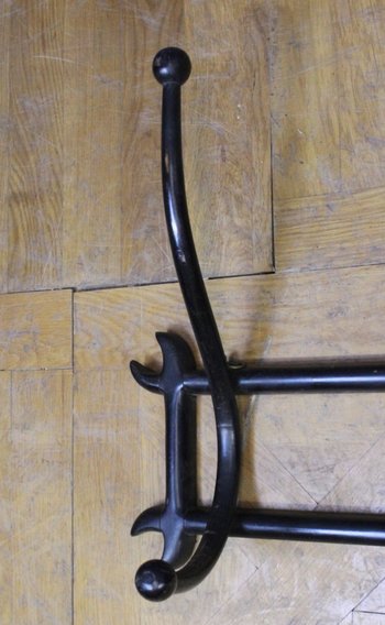 Appendiabiti da parete in legno curvato, 1900 circa