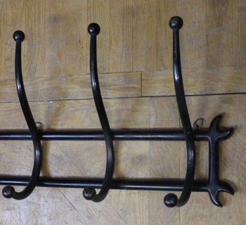 Appendiabiti da parete in legno curvato, 1900 circa