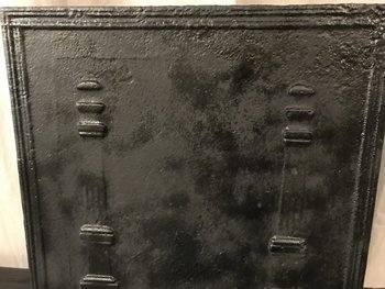 Small old cast iron fireback from the 18th century