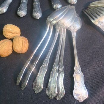 Sterling silver cutlery set, 18 place settings