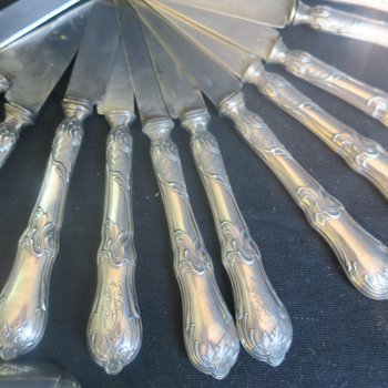 Sterling silver cutlery set, 18 place settings