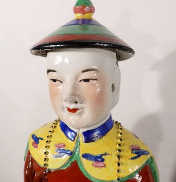 Importanti statue in maiolica “The Mandarin Dignitaries”, Cina – XX sec