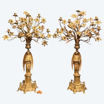 Important pair of candelabras