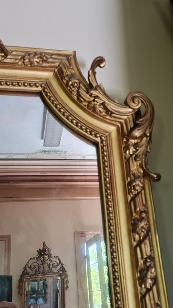 Large Gilded Wood Mirror Napoleon III