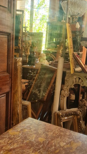 Large Gilded Wood Mirror Napoleon III