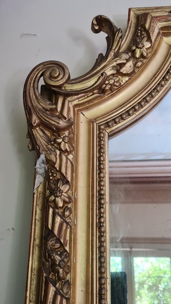 Large Gilded Wood Mirror Napoleon III