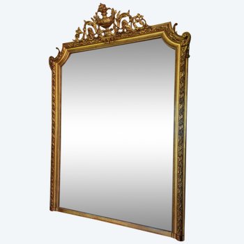 Grand Miroir En Bois Doré Napoléon III