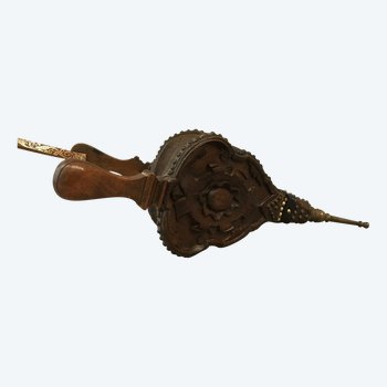 Carved Wood Fireplace Bellows Late 18th Century