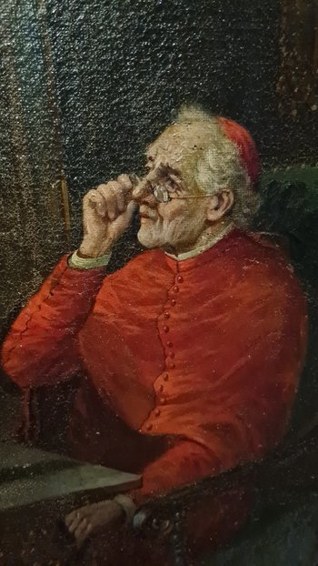 P.kuhn, Religiöses Gemälde, das einen Kardinal darstellt