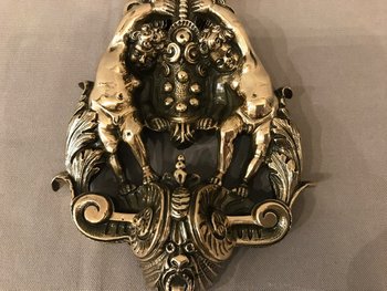 Beautiful Bronze Polished And Varnished Doorknocker Late 18th Century