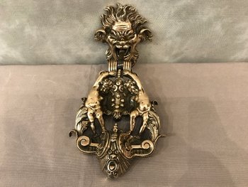 Beautiful Bronze Polished And Varnished Doorknocker Late 18th Century