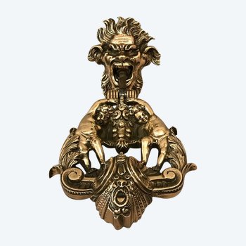 Beautiful Bronze Polished And Varnished Doorknocker Late 18th Century