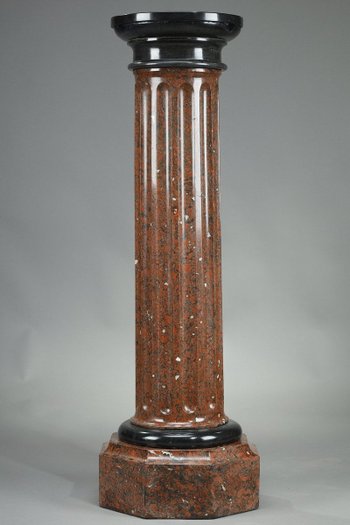 Column In Griotte Scagliola, Late 19th Century